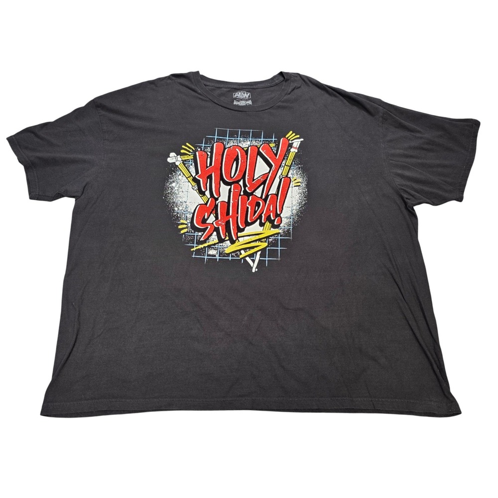 AEW All Elite Wrestling Graphic Print T Shirt Men's Size 4XL Black Holy Shida‎